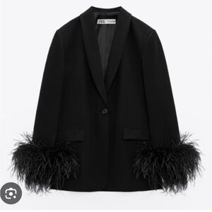 Zara Feather Blazer